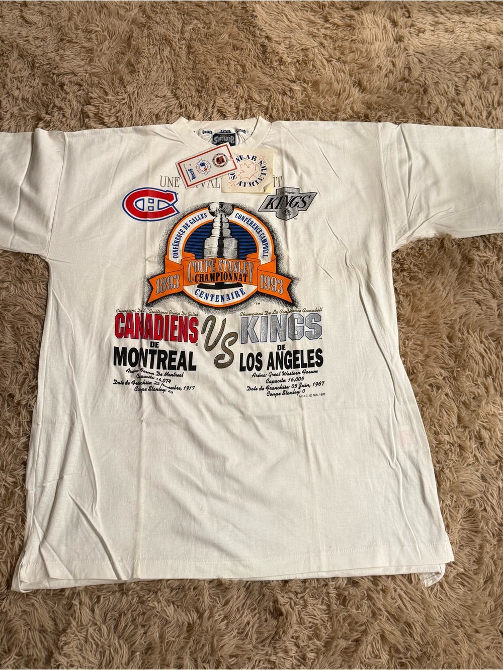 1993 Stanley Cup Finals Canadiens vs Kings XL deadstock Athletic Software